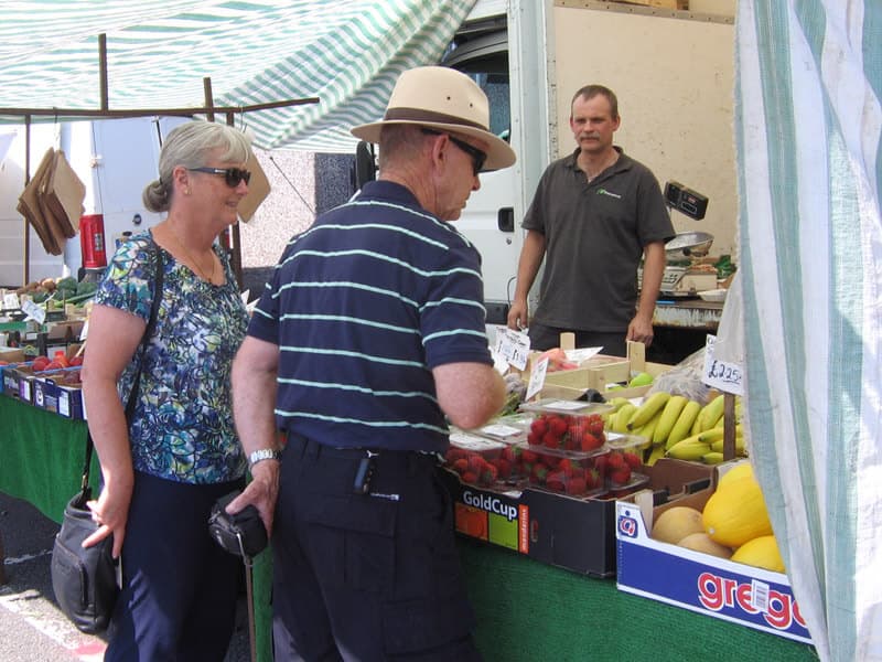 Shoppers buying produce at Sedbergh Wednesday Market Source: https://www.sedbergh.org.uk/locations/sedbergh-market/