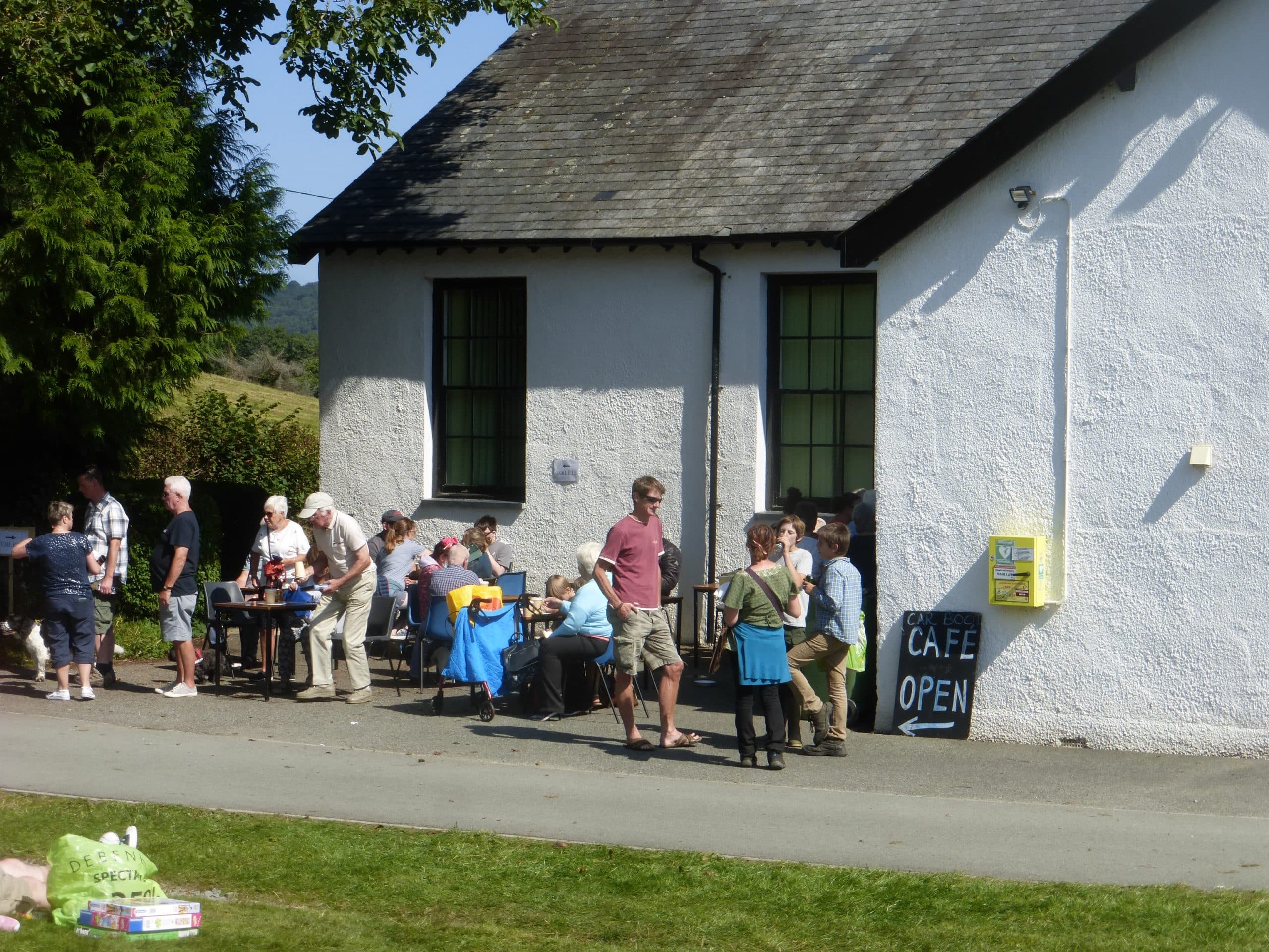 Visitors at the Memorial Hall cafe during Tal y Bont Car Boot Sale Source: https://rowenconwy.org.uk/community-group/car-boot-sales/p1100961/