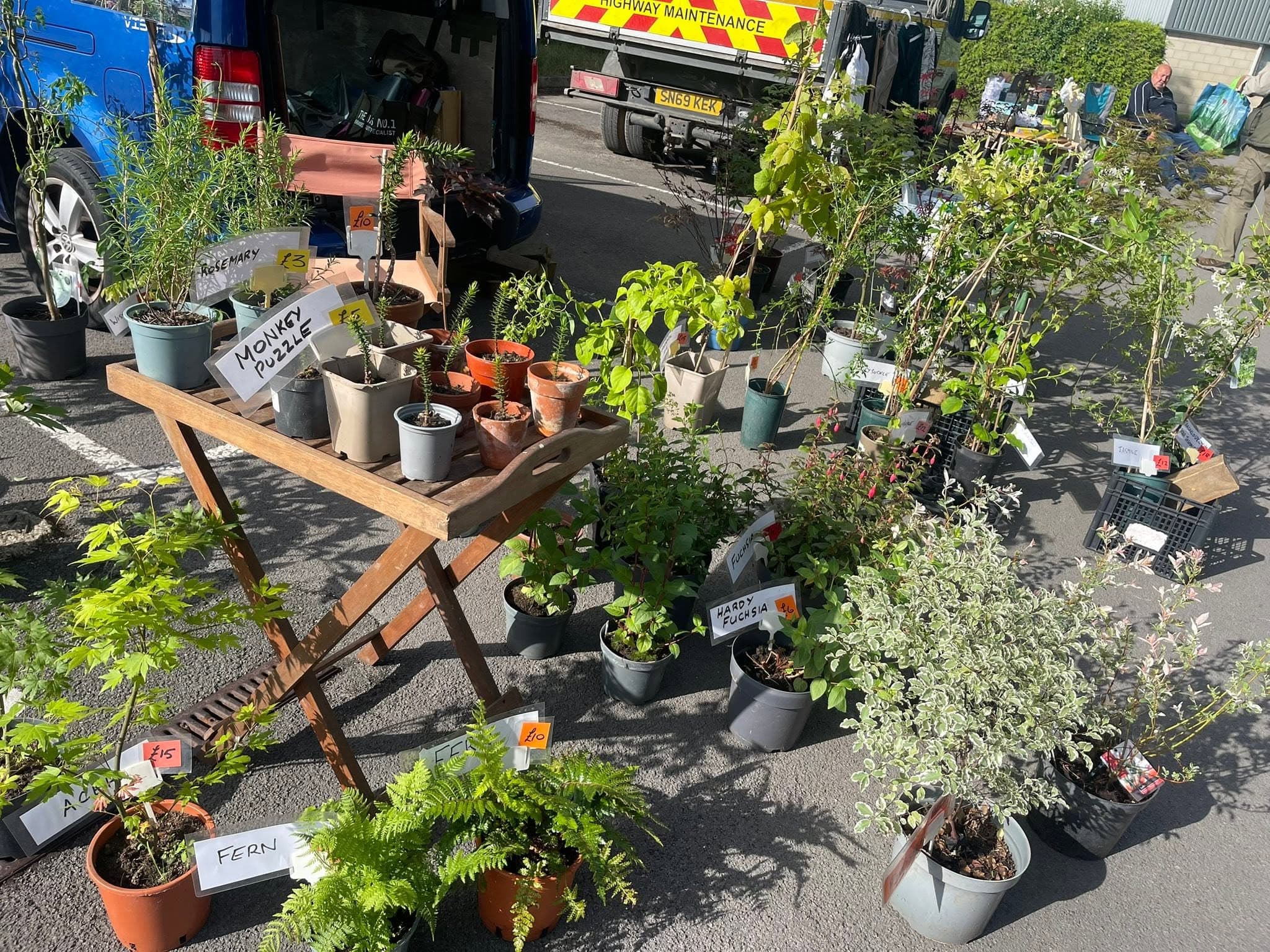 Plant seller trading from vehicles on Standerwick market hardstanding Source: https://www.facebook.com/photo.php?fbid=1618328366963480