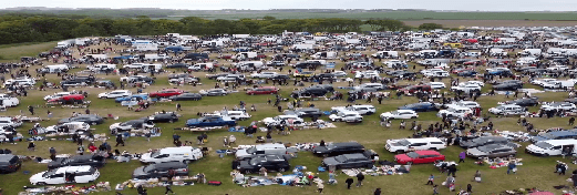 Panoramic view of the car boot at Tranwell Airfield Source: https://www.nobles-promotions.co.uk/page17.html