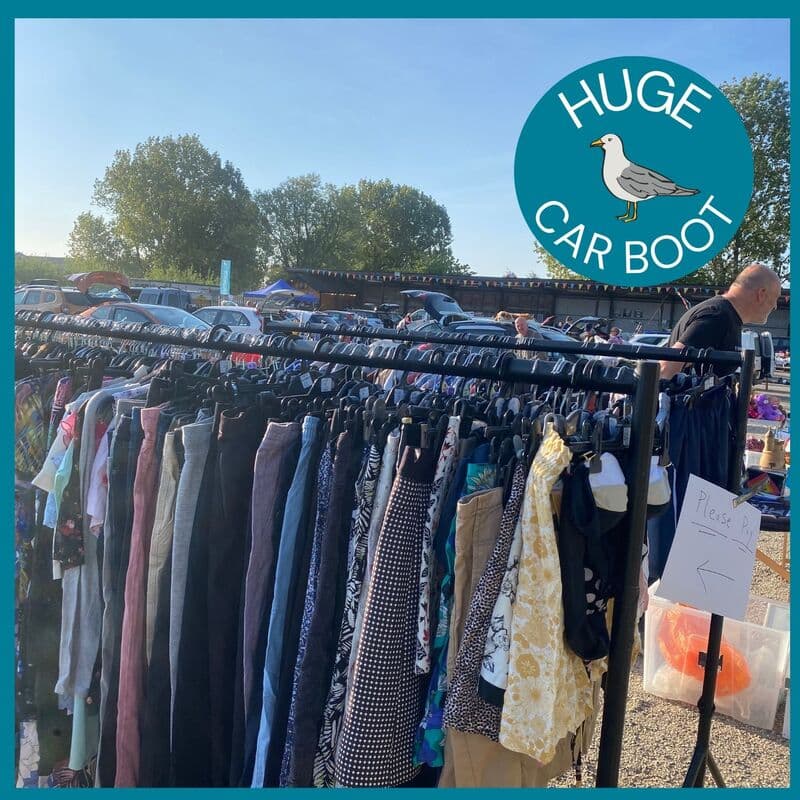 Clothes rails, open car boots and shoppers at Skirlington Car Boot Source: https://www.skirlingtonmarket.com/gallery.html