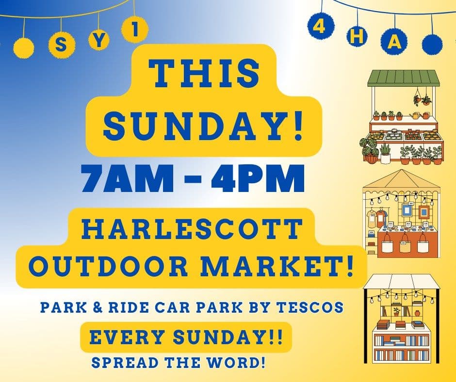 Harlescott Sunday Market current event artwork Source: https://happeningnext.com/event/harlescott-sunday-market-eid3a0d83udr4