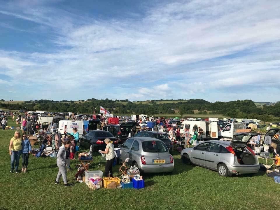 Ripley Giant Saturday Car Boot with rows of vehicles, outdoor pitches and shoppers Source: https://ripleysaturdaycarboot.wordpress.com/