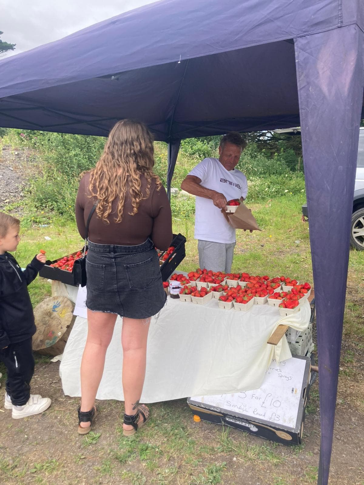 A family buying strawberries from a stall at Truro Cattle Market Car Boot Sale Source: https://www.carbootscornwall.co.uk/locations/truro